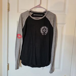 Chrome Hearts Black and Gray Long Sleeve Shirt
